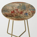 Antique 18th Century Mythological Bacchus God of Wine Tapestry Side Table Gallery Image 2