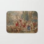 Antique 18th Century Mythological Bacchus God of Wine Tapestry Bath Mat Gallery Image 1