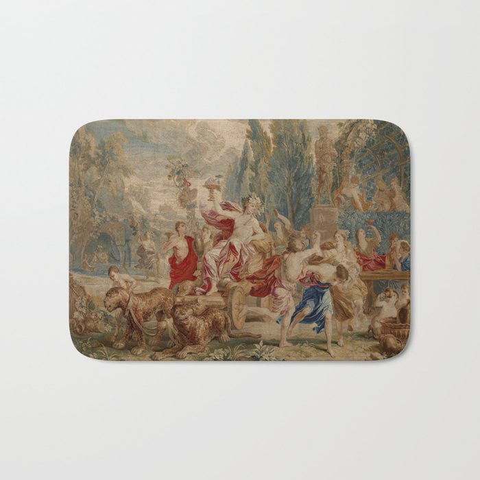 Antique 18th Century Mythological Bacchus God of Wine Tapestry Bath Mat Gallery Image 1
