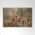 Antique 18th Century Mythological Bacchus God of Wine Tapestry Welcome Mat Gallery Image 1