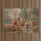 Antique 18th Century Mythological Bacchus God of Wine Tapestry Outdoor Rug Gallery Image 1