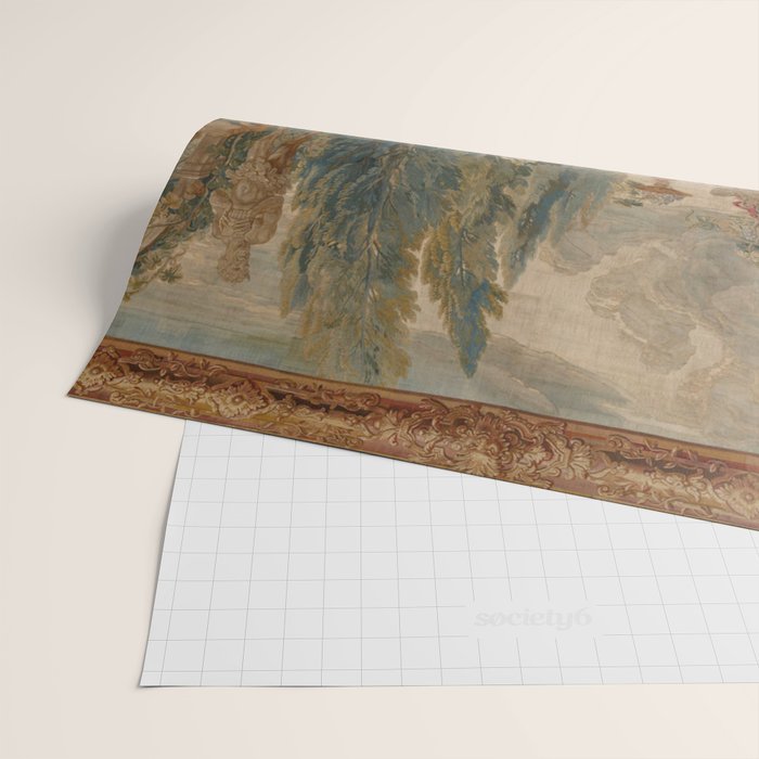 Antique 18th Century Mythological Bacchus God of Wine Tapestry Wrapping Paper Gallery Image 2