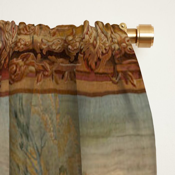 Antique 18th Century Mythological Bacchus God of Wine Tapestry Window Curtain Gallery Image 2