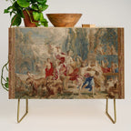 Antique 18th Century Mythological Bacchus God of Wine Tapestry Credenza Gallery Image 1