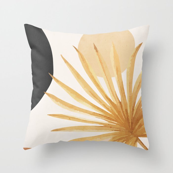 Abstract Art Tropical Leaf 14 Throw Pillow Gallery Image 6