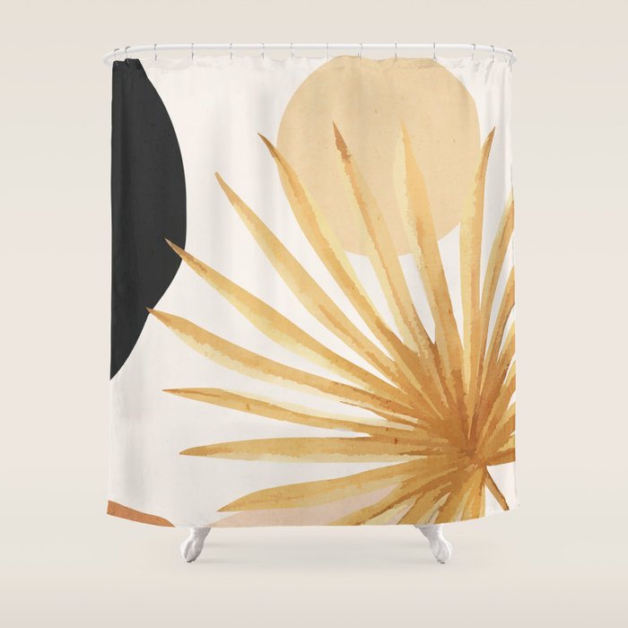 Abstract Art Tropical Leaf 14 Shower Curtain Gallery Image 1