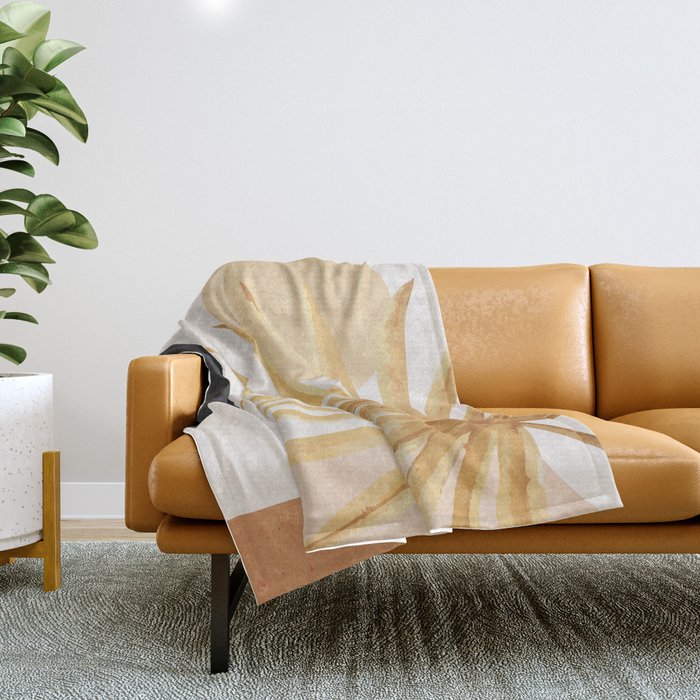 Abstract Art Tropical Leaf 14 Throw Blanket Gallery Image 1