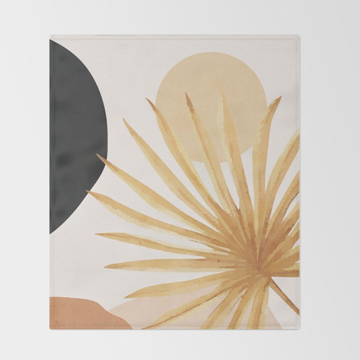 Abstract Art Tropical Leaf 14 Throw Blanket Gallery Image 2