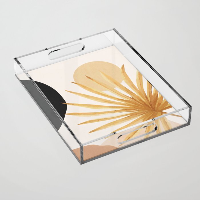 Abstract Art Tropical Leaf 14 Acrylic Tray Gallery Image 1