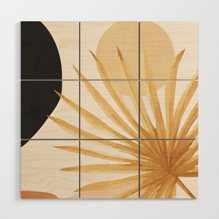 Abstract Art Tropical Leaf 14 Wood Wall Art Gallery Image 1