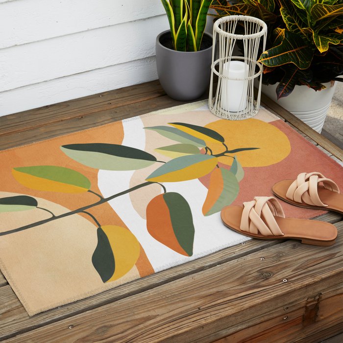 Colorful Branching Out 13 Outdoor Rug Gallery Image 2