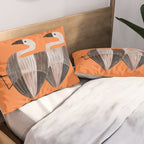 Tangerine Flamingos Pillow Sham Gallery Image 2