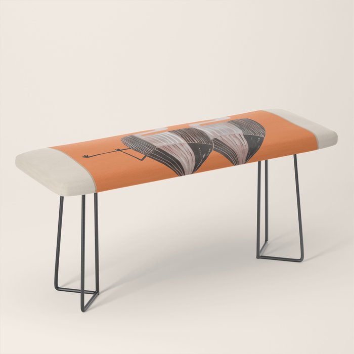 Tangerine Flamingos Bench Gallery Image 1