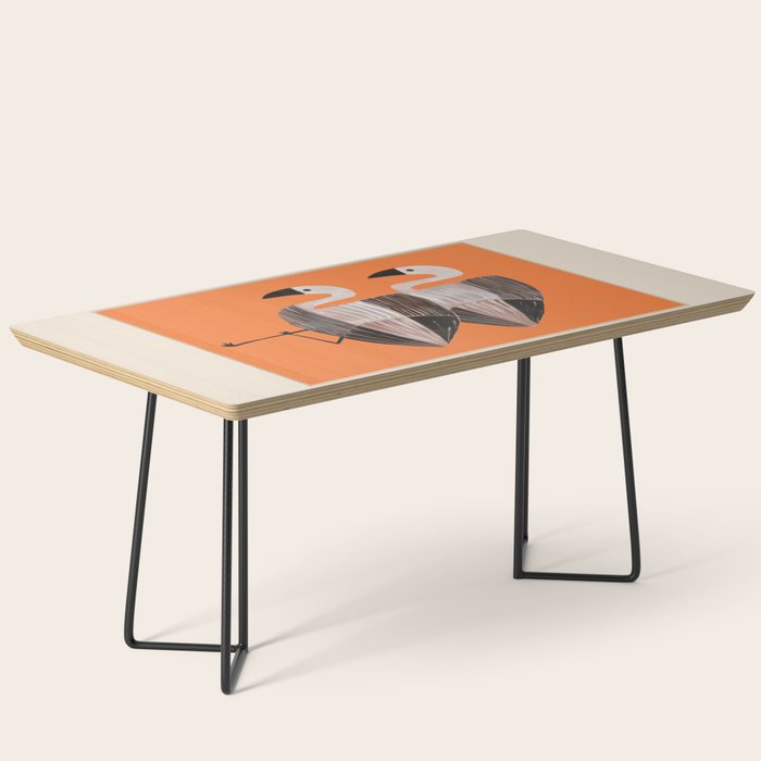 Tangerine Flamingos Coffee Table Gallery Image 1