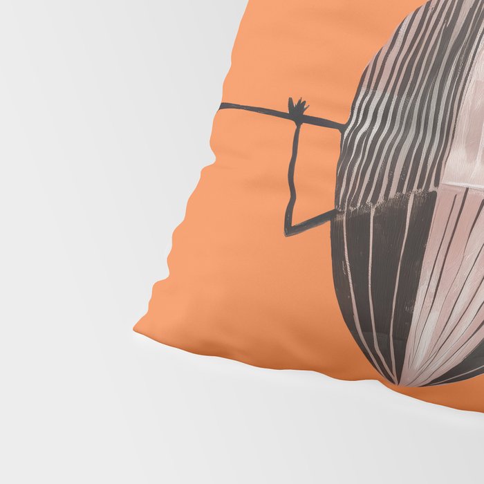 Tangerine Flamingos Pillow Sham Gallery Image 4