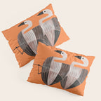 Tangerine Flamingos Pillow Sham Gallery Image 3