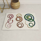 Albertus Seba Three Snakes Illustration  Rug Gallery Image 1
