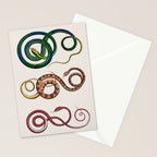 Albertus Seba Three Snakes Illustration  Stationery Card Gallery Image 2