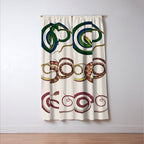 Albertus Seba Three Snakes Illustration  Window Curtain Gallery Image 3