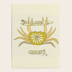 cancer zodiac surfy theme // retro surf art by surfy birdy Poster Gallery Image 4