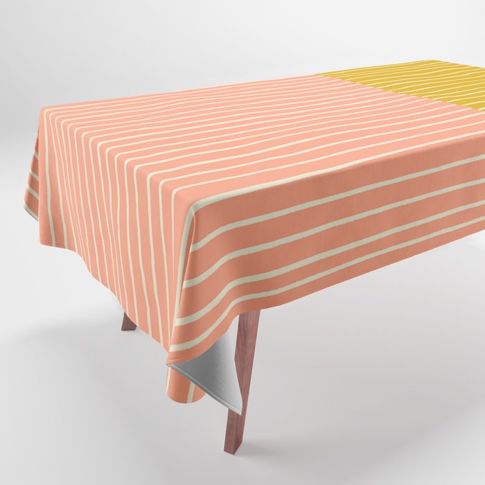 Peach & Tulip Yellow | PATTERN 06: The Retro Edition Tablecloth Gallery Image 1