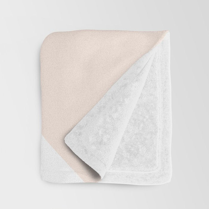 Gold meets Blush & White Geometric #1 (Faux Foil) #decor #art #society6 Throw Blanket Gallery Image 3