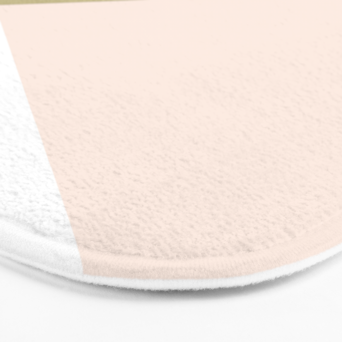 Gold meets Blush & White Geometric #1 (Faux Foil) #decor #art #society6 Bath Mat Gallery Image 3
