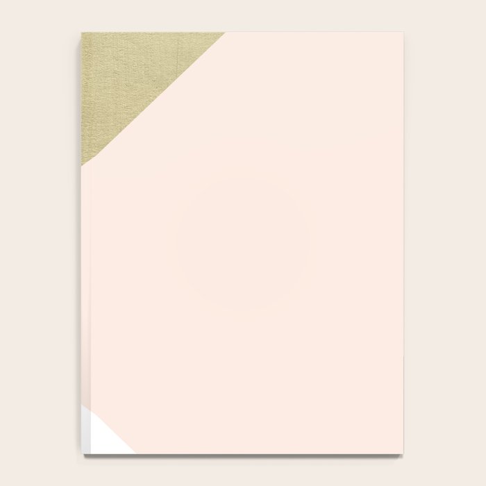 Gold meets Blush & White Geometric #1 (Faux Foil) #decor #art #society6 Notebook Gallery Image 4