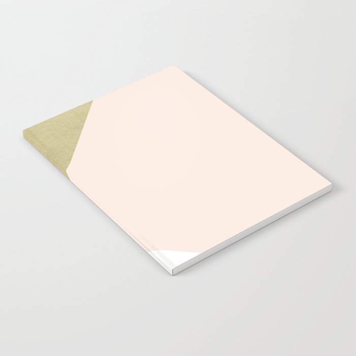 Gold meets Blush & White Geometric #1 (Faux Foil) #decor #art #society6 Notebook Gallery Image 1