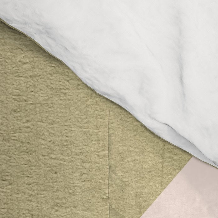 Gold meets Blush & White Geometric #1 (Faux Foil) #decor #art #society6 Comforter Gallery Image 4