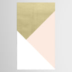 Gold meets Blush & White Geometric #1 (Faux Foil) #decor #art #society6 Tablecloth Gallery Image 2