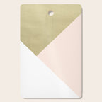 Gold meets Blush & White Geometric #1 (Faux Foil) #decor #art #society6 Cutting Board Gallery Image 1