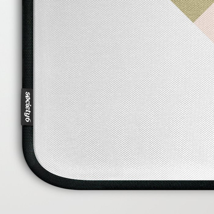 Gold meets Blush & White Geometric #1 (Faux Foil) #decor #art #society6 Laptop Sleeve Gallery Image 3