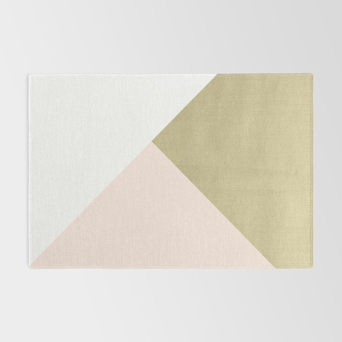 Gold meets Blush & White Geometric #1 (Faux Foil) #decor #art #society6 Rug Gallery Image 2