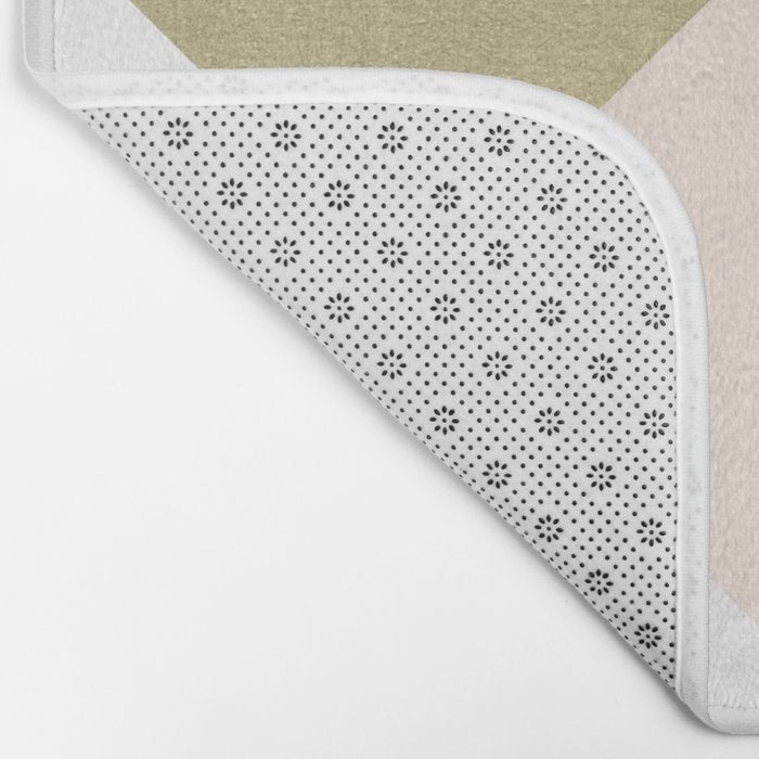 Gold meets Blush & White Geometric #1 (Faux Foil) #decor #art #society6 Bath Mat Gallery Image 2