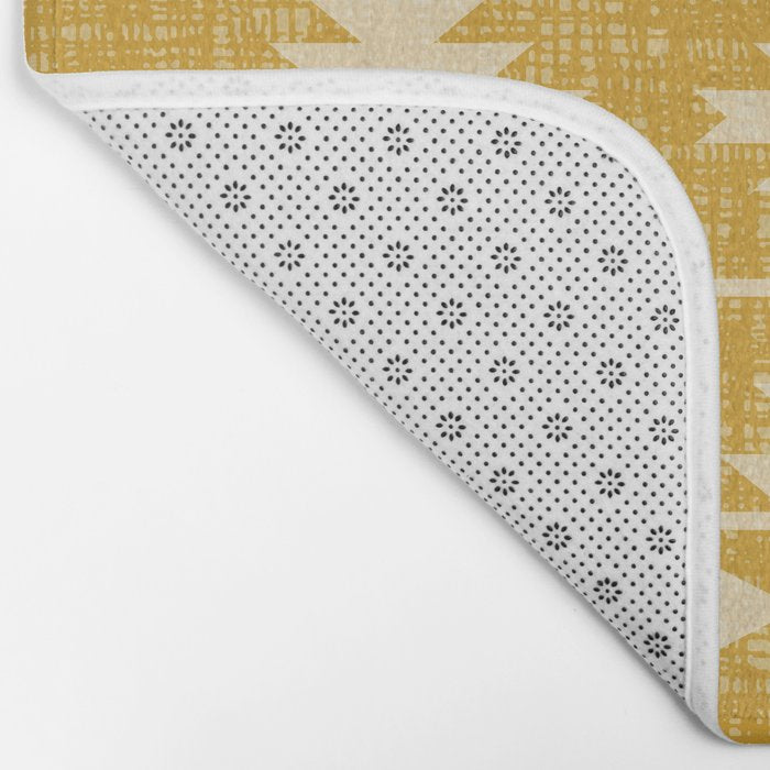 Southwestern Pattern 136 Yellow Bath Mat Gallery Image 2