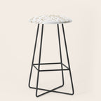Elegant Antique Baroque White & Gold Scroll Pattern Stool Gallery Image 1