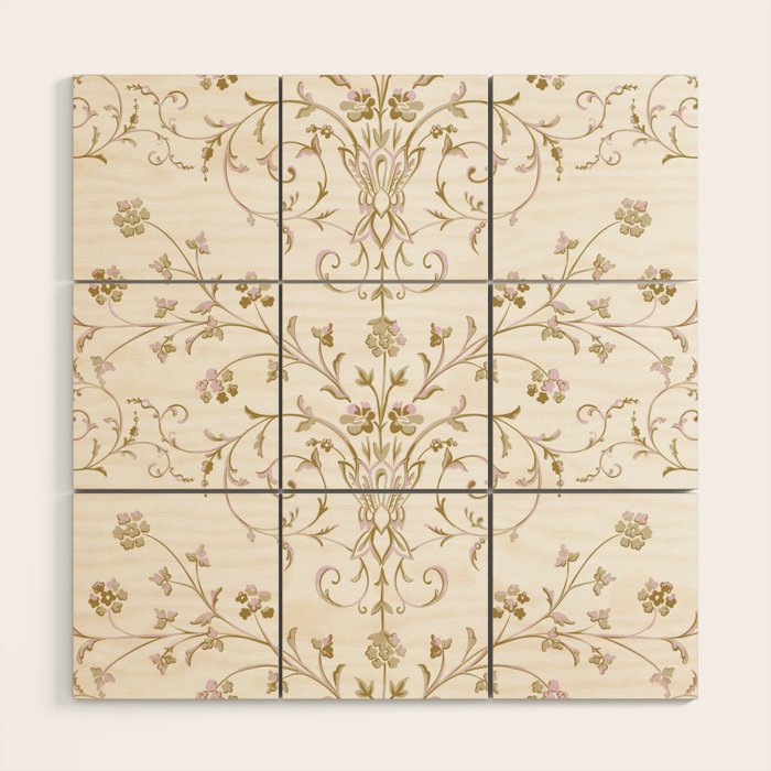Elegant Antique Baroque White & Gold Scroll Pattern Wood Wall Art Gallery Image 1