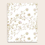 Elegant Antique Baroque White & Gold Scroll Pattern Notebook Gallery Image 4