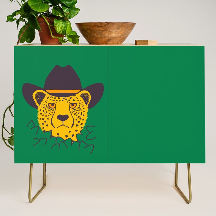 Leafy Cowgirl Cheetah Credenza Gallery Image 1