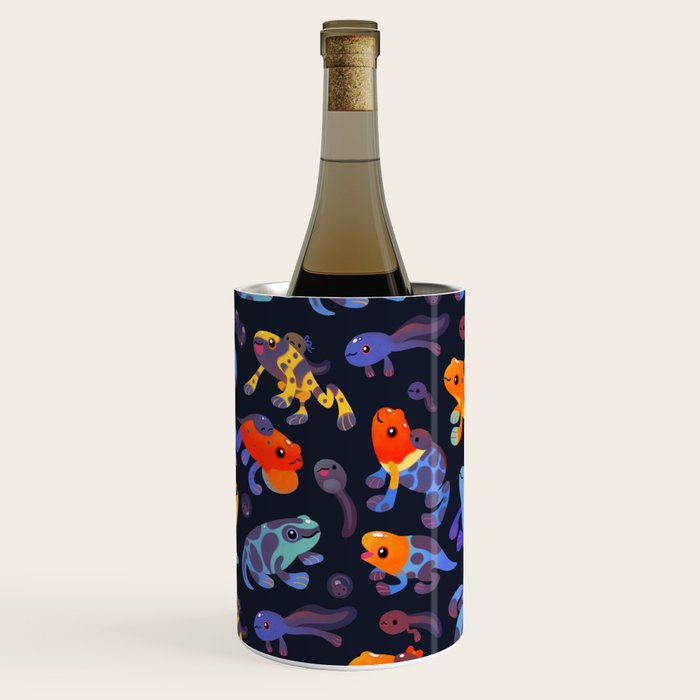 Poison dart frogs - dark Wine Chiller Gallery Image 1