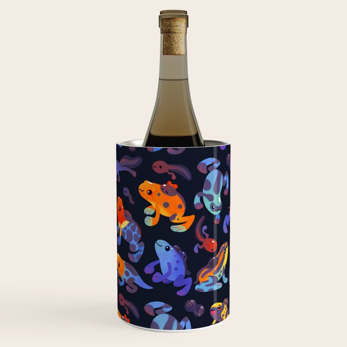 Poison dart frogs - dark Wine Chiller Gallery Image 3