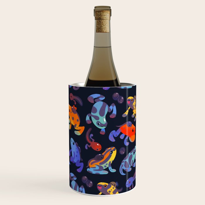 Poison dart frogs - dark Wine Chiller Gallery Image 2