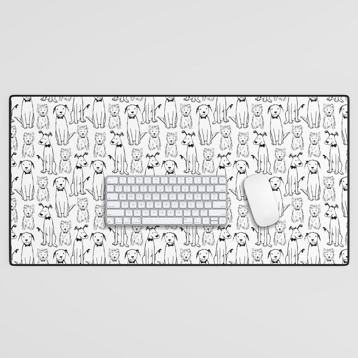 Three dogs Desk Mat Gallery Image 1