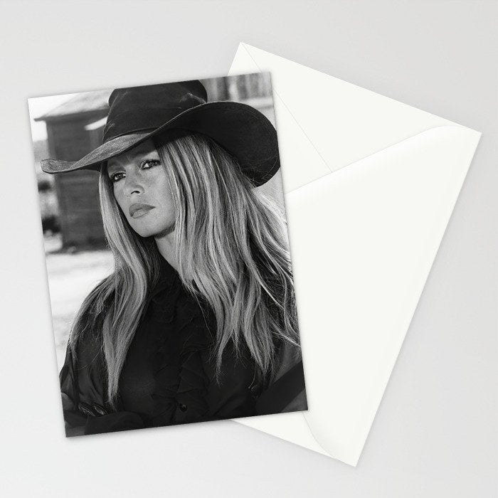 Brigitte Bardot in Black Hat Stationery Card Gallery Image 2