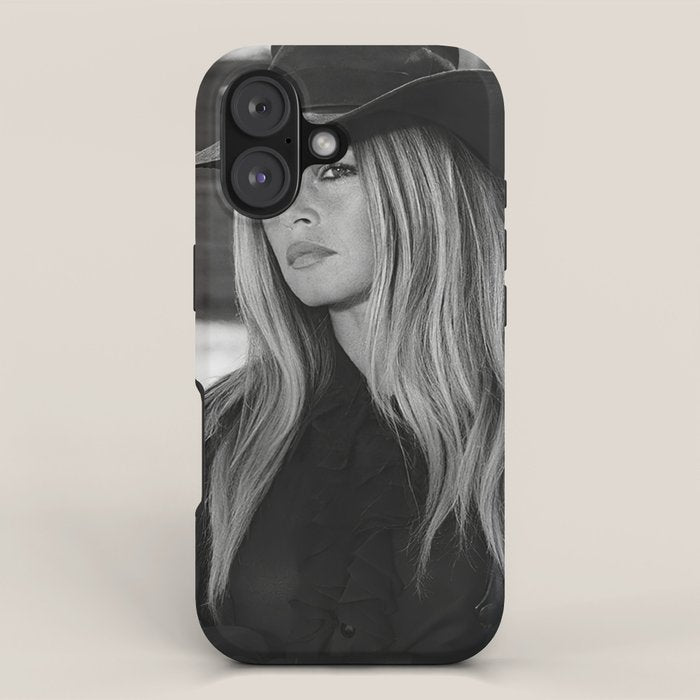Brigitte Bardot in Black Hat iPhone Case Gallery Image 1