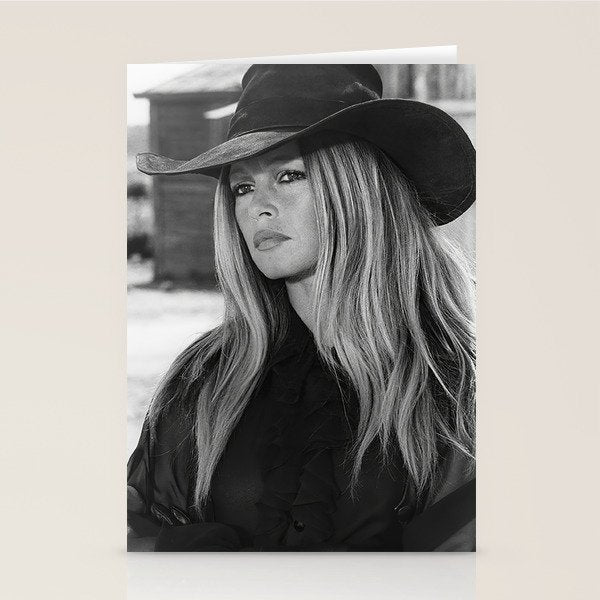Brigitte Bardot in Black Hat Stationery Card Gallery Image 2