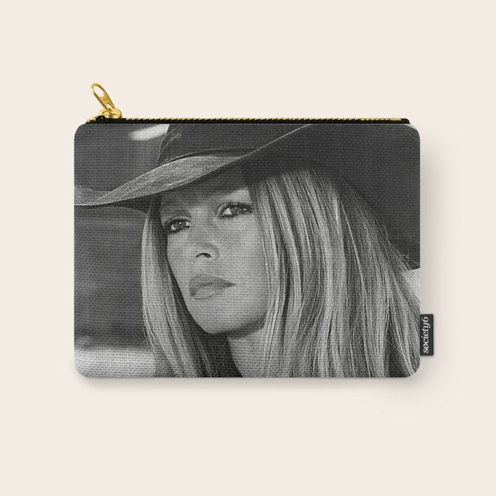 Brigitte Bardot in Black Hat Carry All Pouch Gallery Image 1