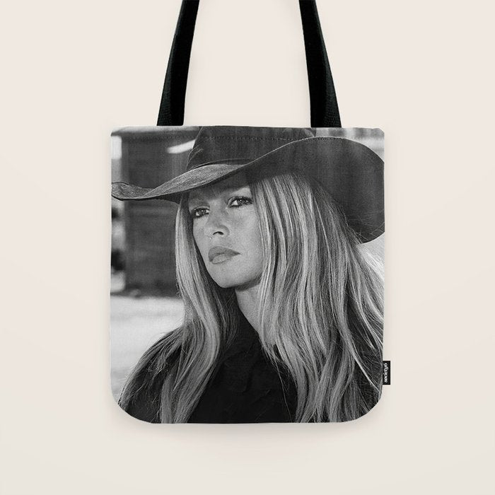 Brigitte Bardot in Black Hat Tote Bag Gallery Image 1