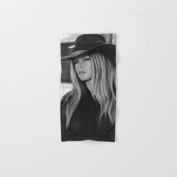Brigitte Bardot in Black Hat Bath Towel Gallery Image 1